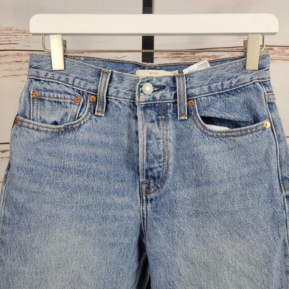 Levi's Premium Wedgie High Rise Jean Raw Hem Size 25 - Picture 5 of 11
